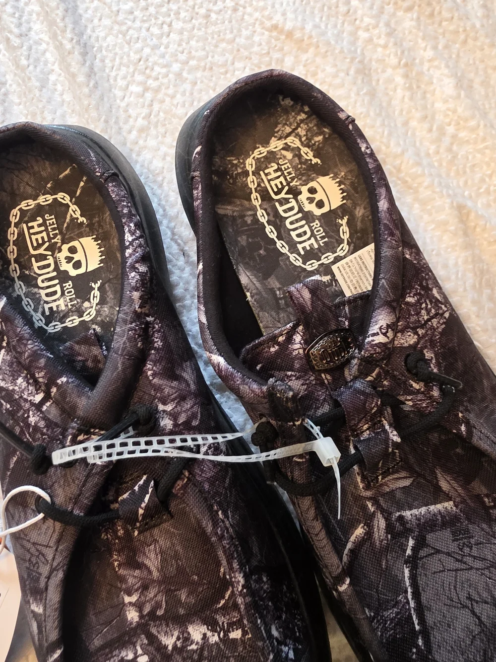Hey Dude Jelly Roll Black/Camo Lightweight Slip-On Shoes 11 Nwt